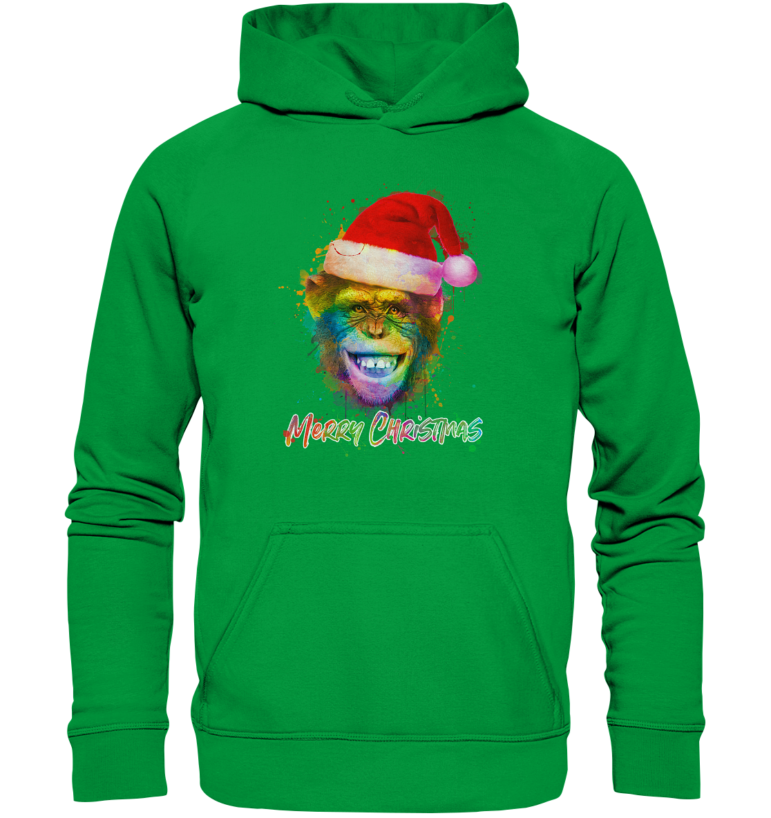 Christmas Chimpanzee - Basic Unisex Hoodie