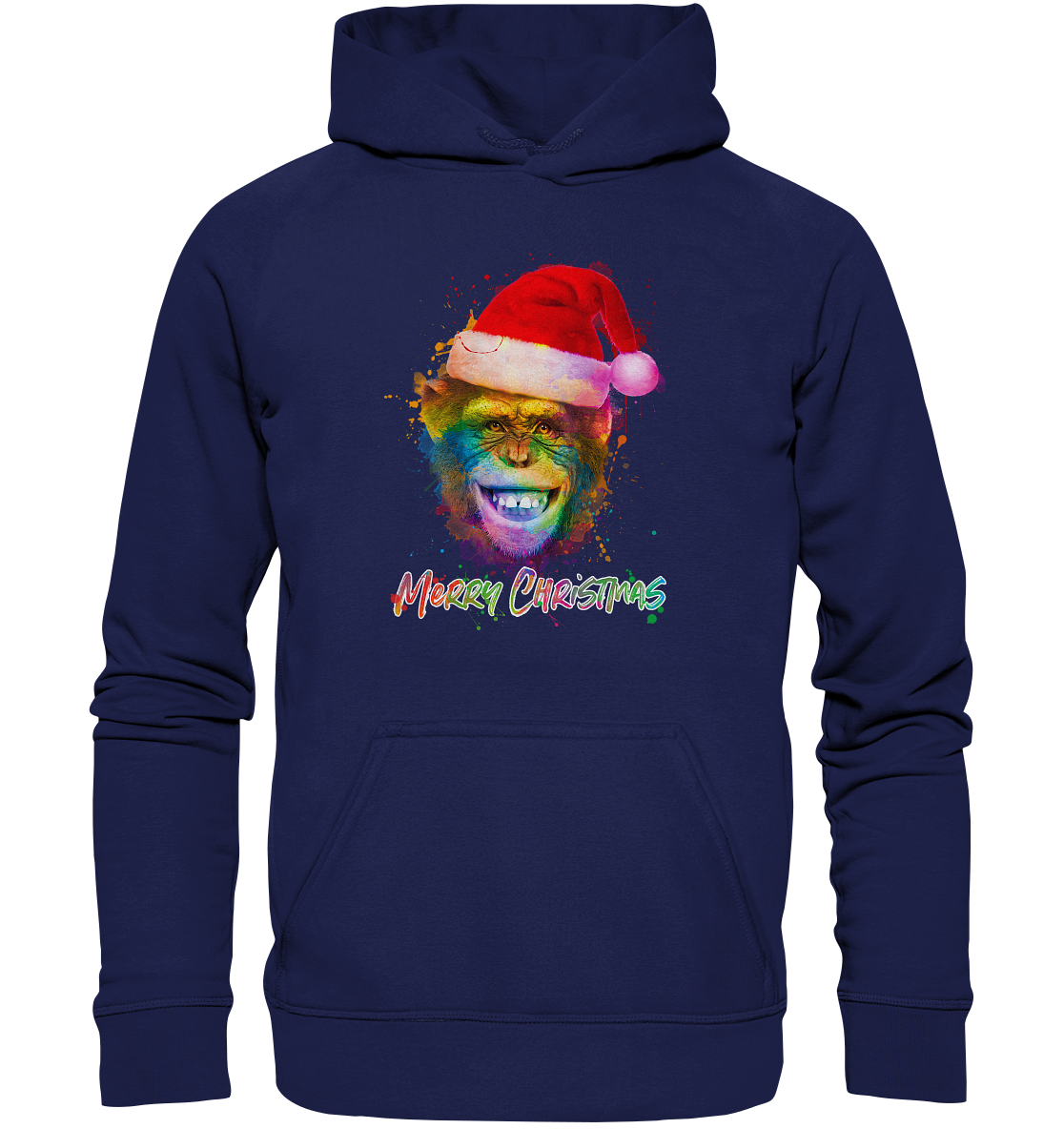 Christmas Chimpanzee - Basic Unisex Hoodie