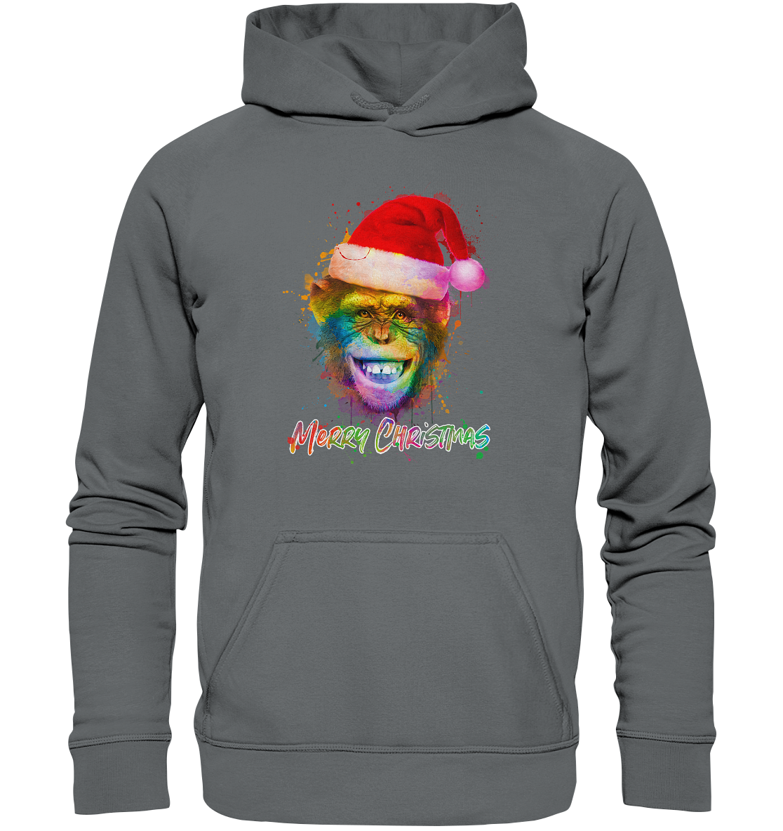 Christmas Chimpanzee - Basic Unisex Hoodie