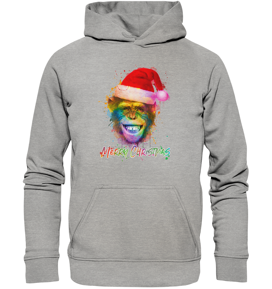 Christmas Chimpanzee - Basic Unisex Hoodie