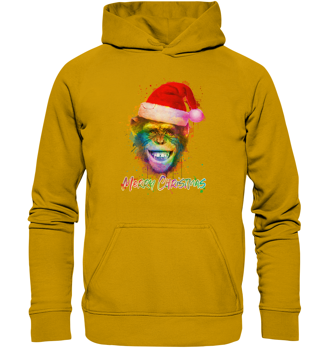 Christmas Chimpanzee - Basic Unisex Hoodie