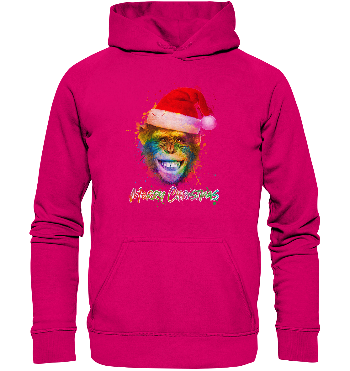 Christmas Chimpanzee - Basic Unisex Hoodie