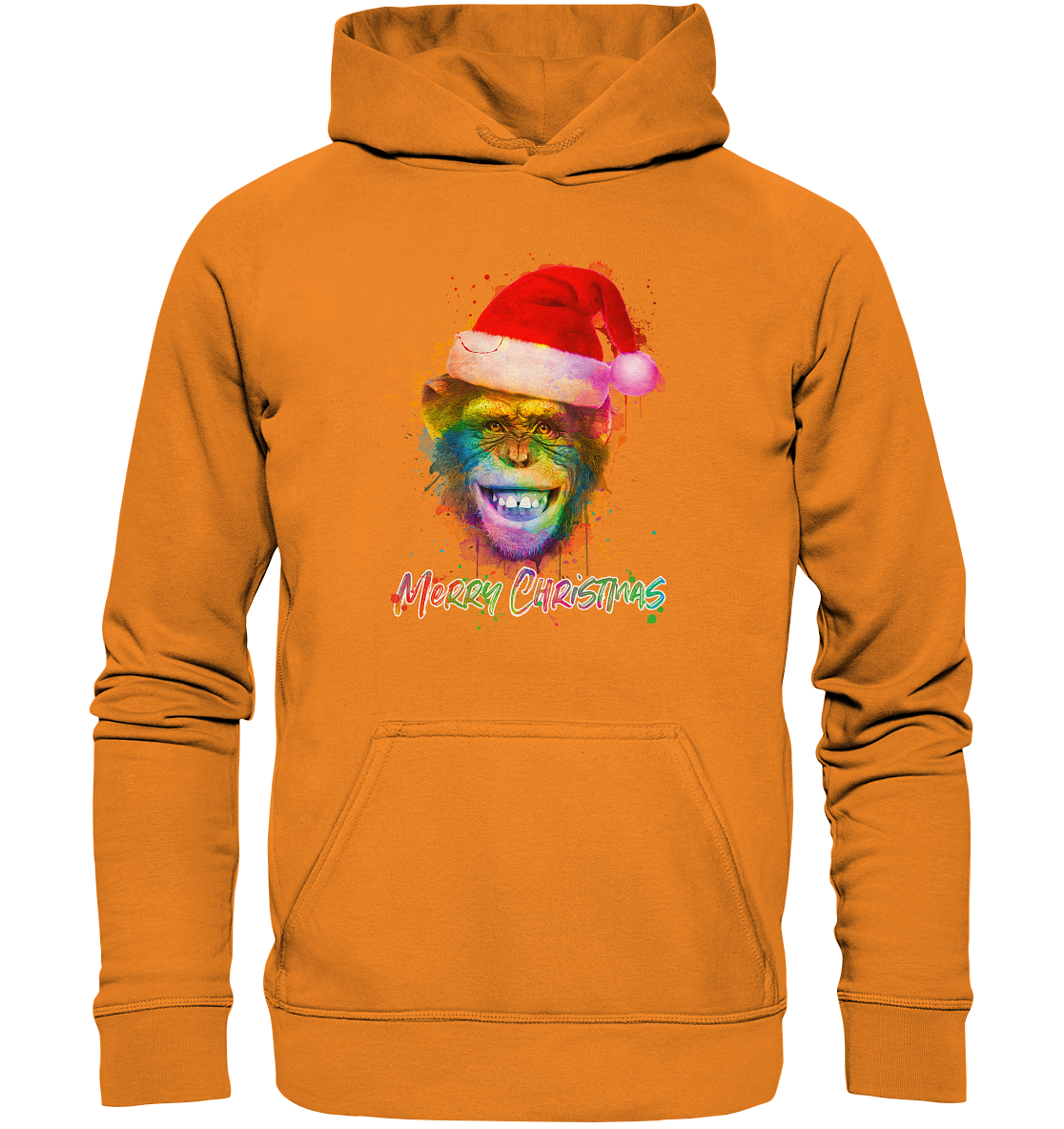 Christmas Chimpanzee - Basic Unisex Hoodie