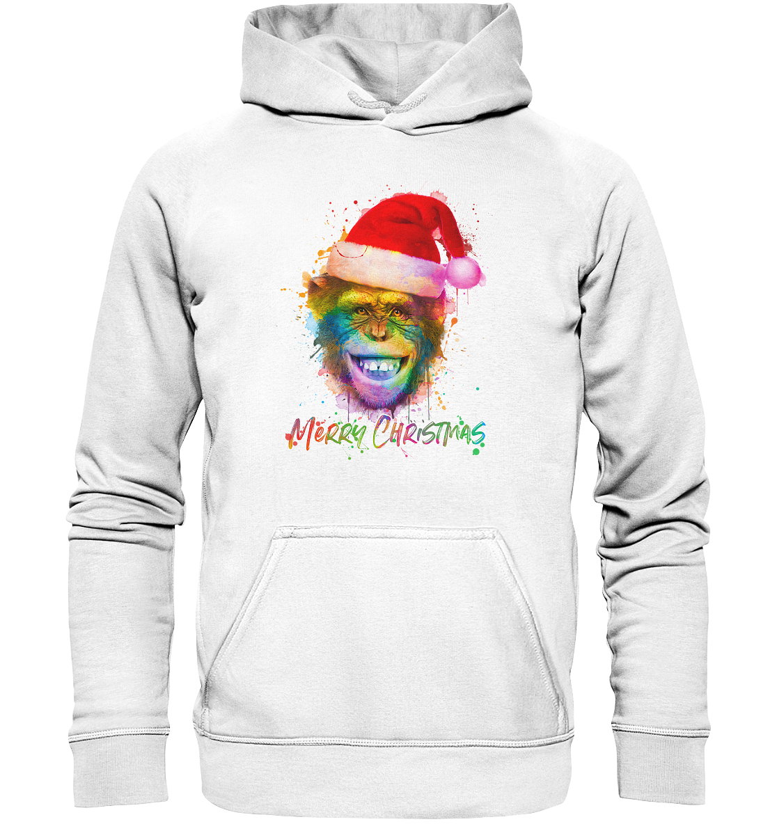 Christmas Chimpanzee - Basic Unisex Hoodie