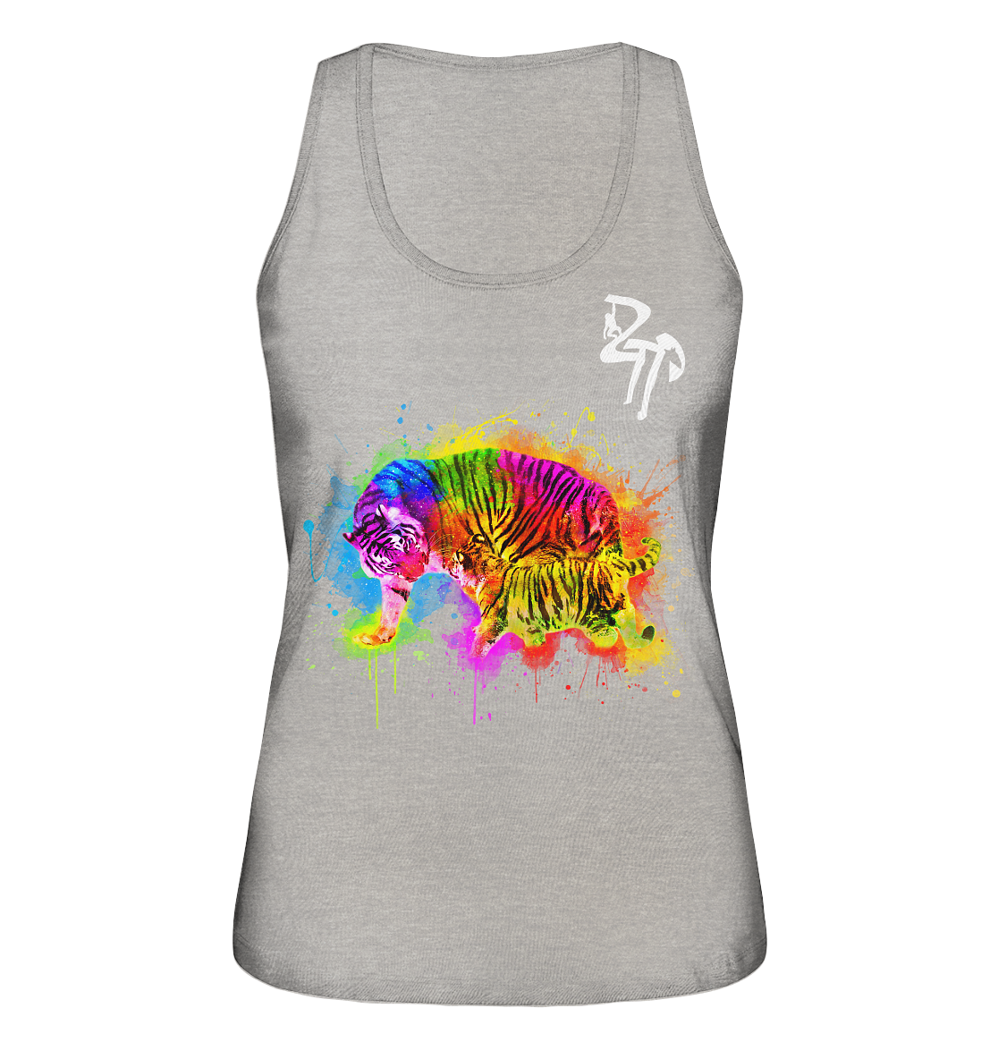 Tiger mit Welpen dark - Ladies Organic Tank-Top