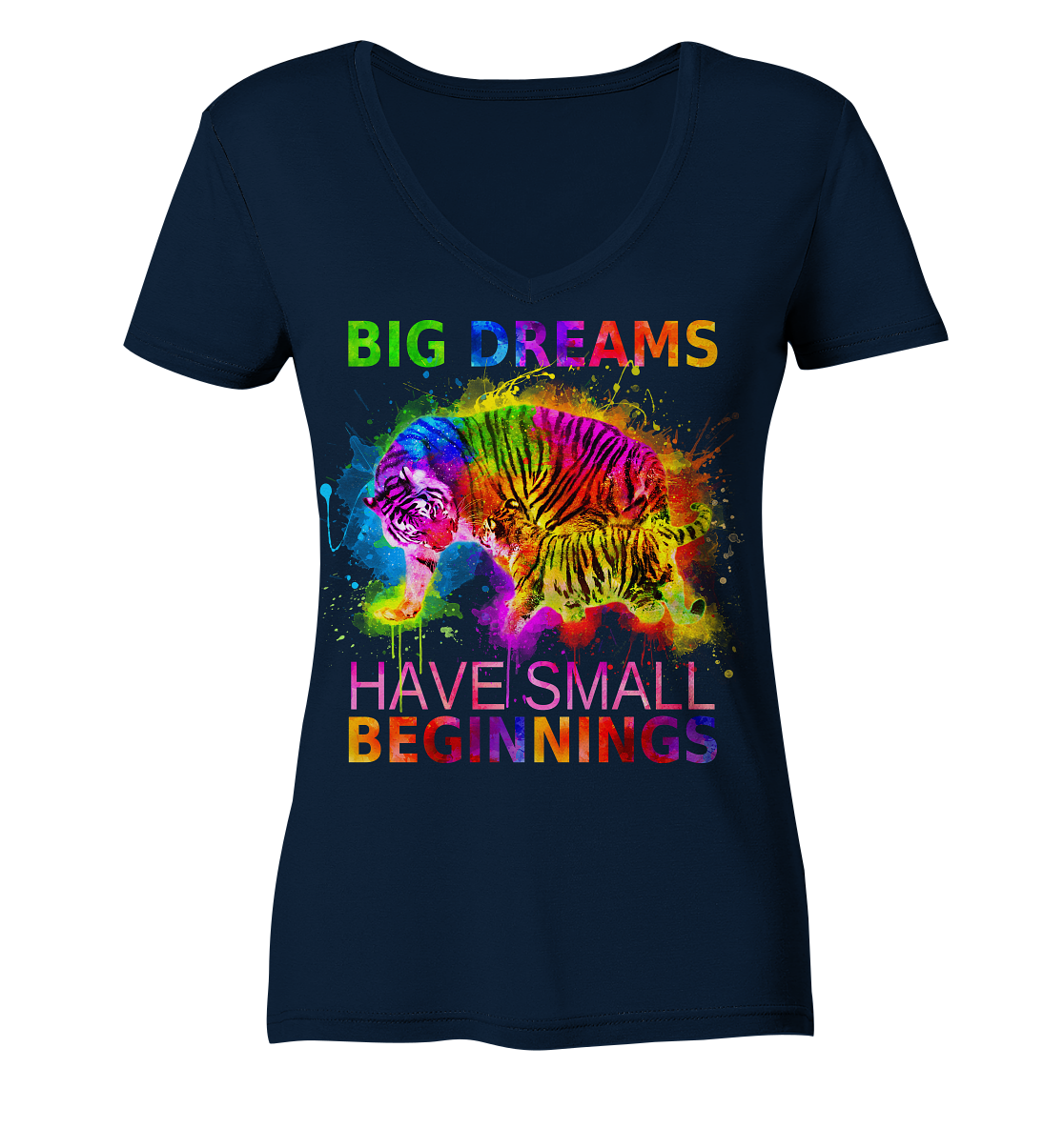 Big Dreams - Ladies Organic V-Neck Shirt