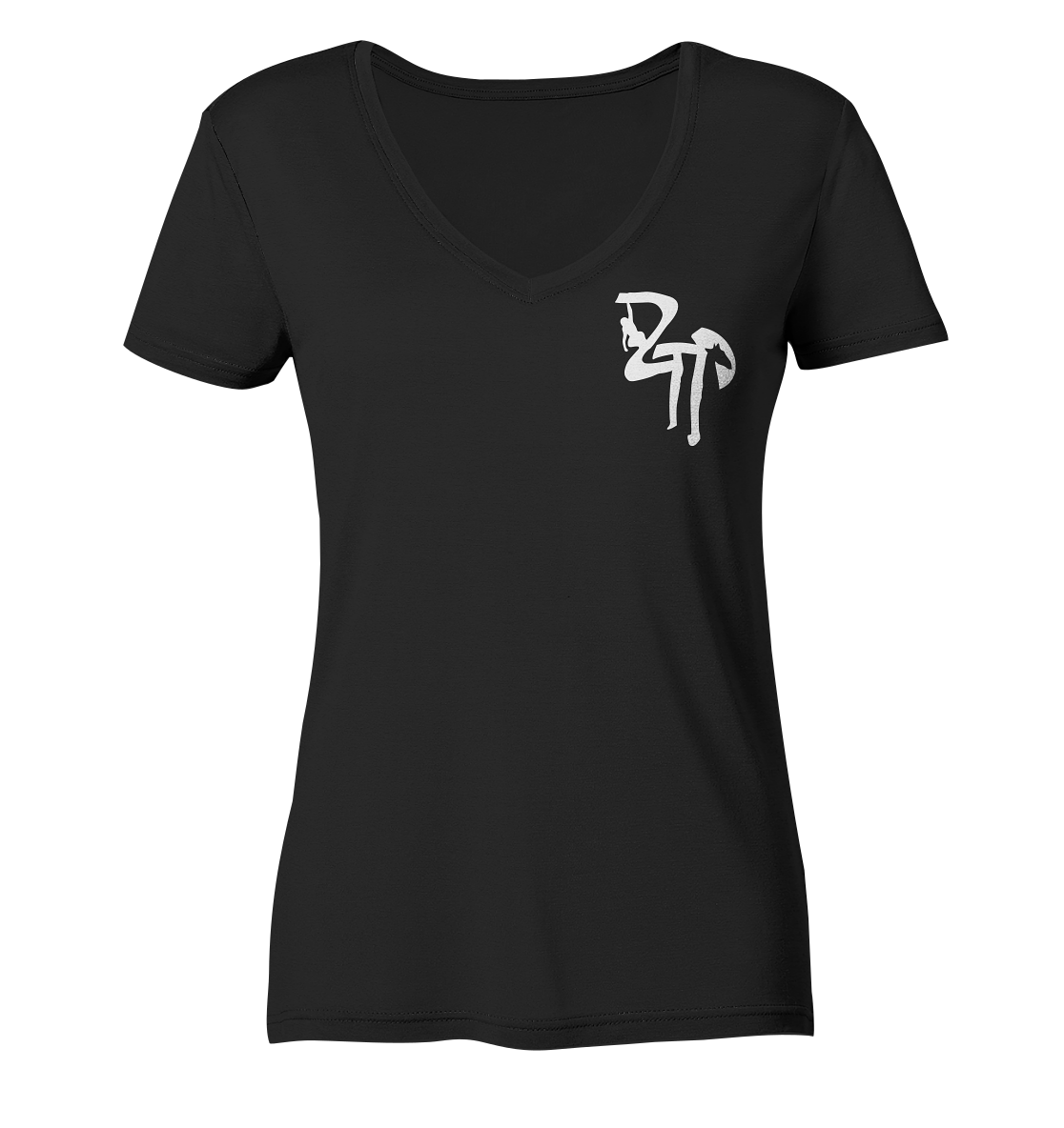 ZTP + Badass Zookeeper - Ladies Organic V-Neck Shirt