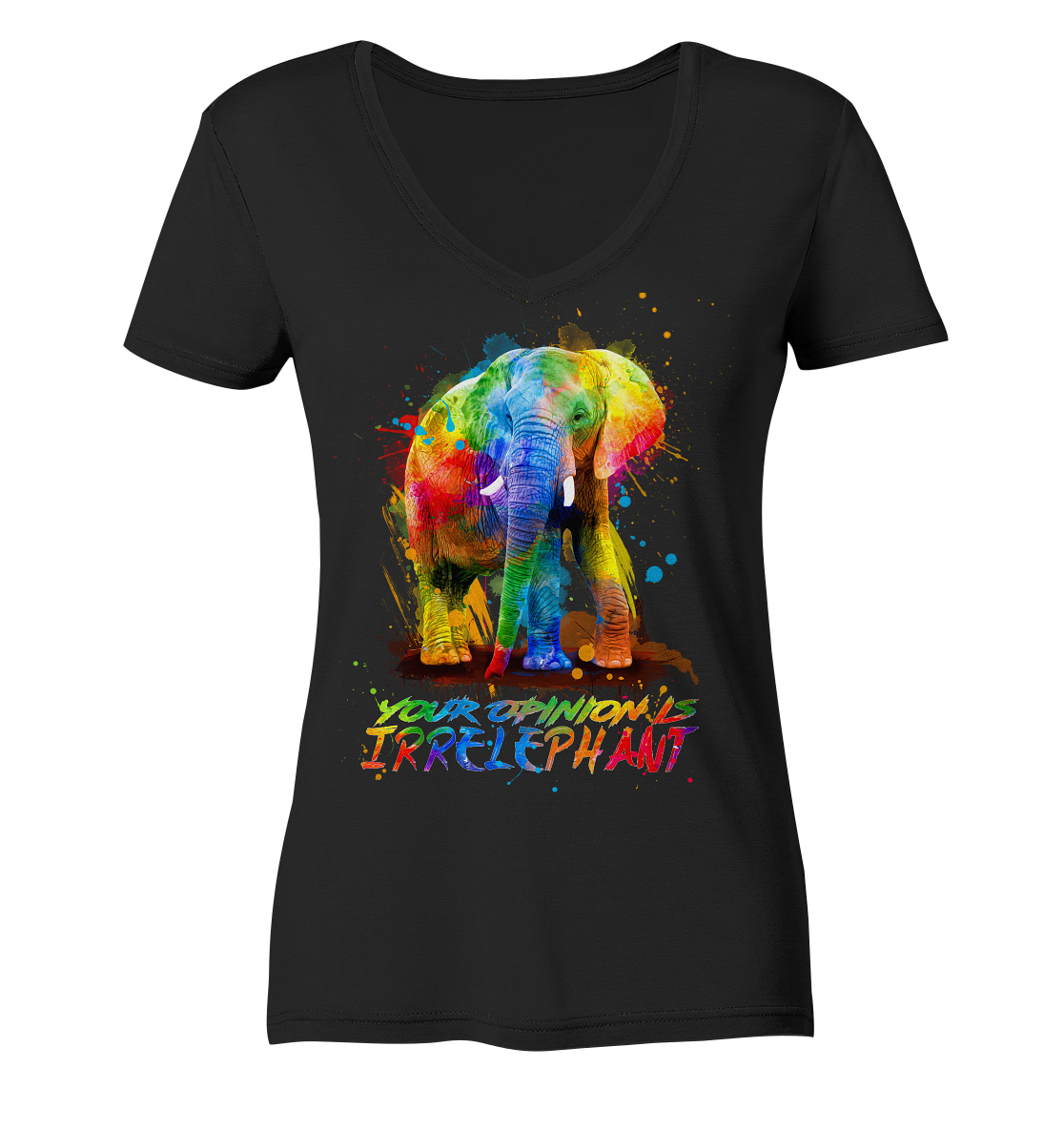 Irrelephant - Ladies Organic V-Neck Shirt