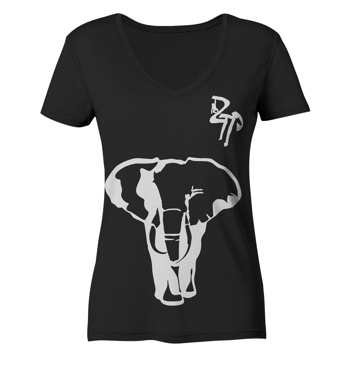 B & W Elefant - Ladies Organic V-Neck Shirt