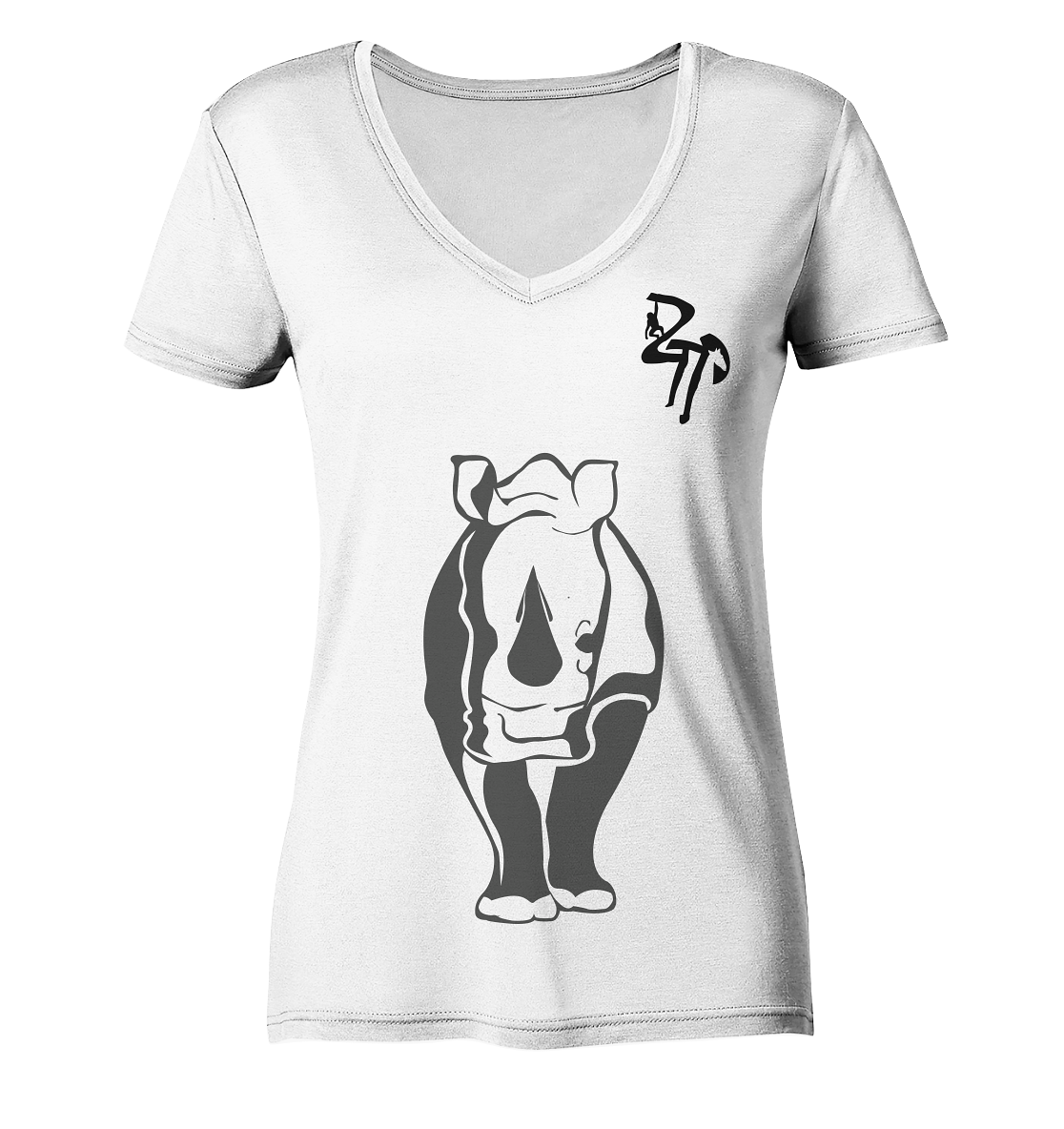 B & W Nashorn - Ladies Organic V-Neck Shirt