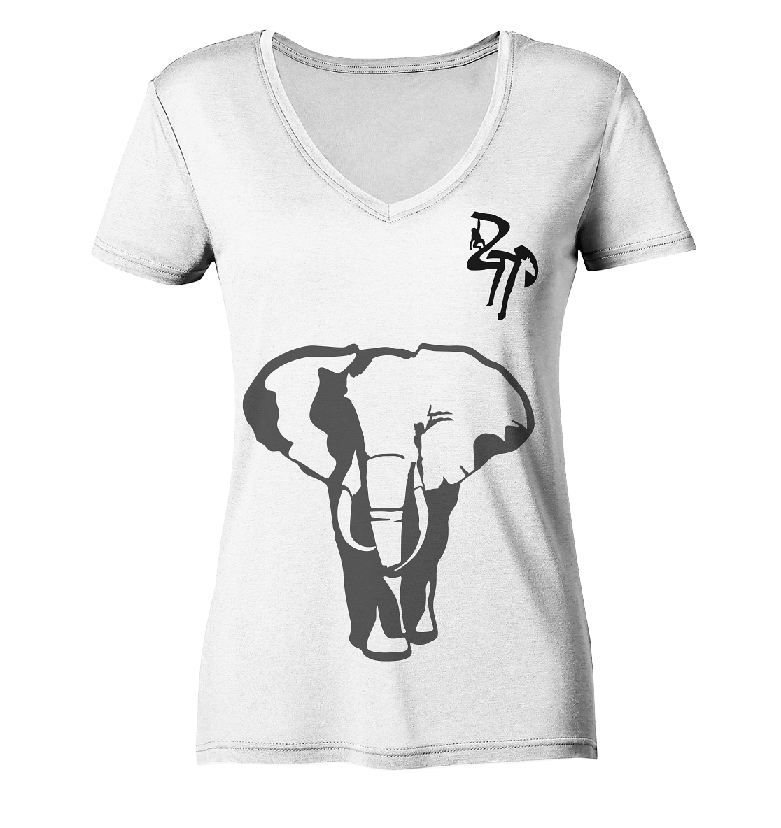 B & W Elefant - Ladies Organic V-Neck Shirt