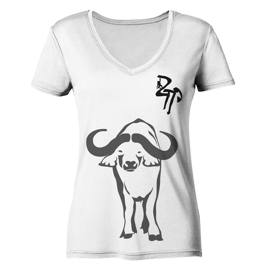 B & W Wasserbüffel - Ladies Organic V-Neck Shirt