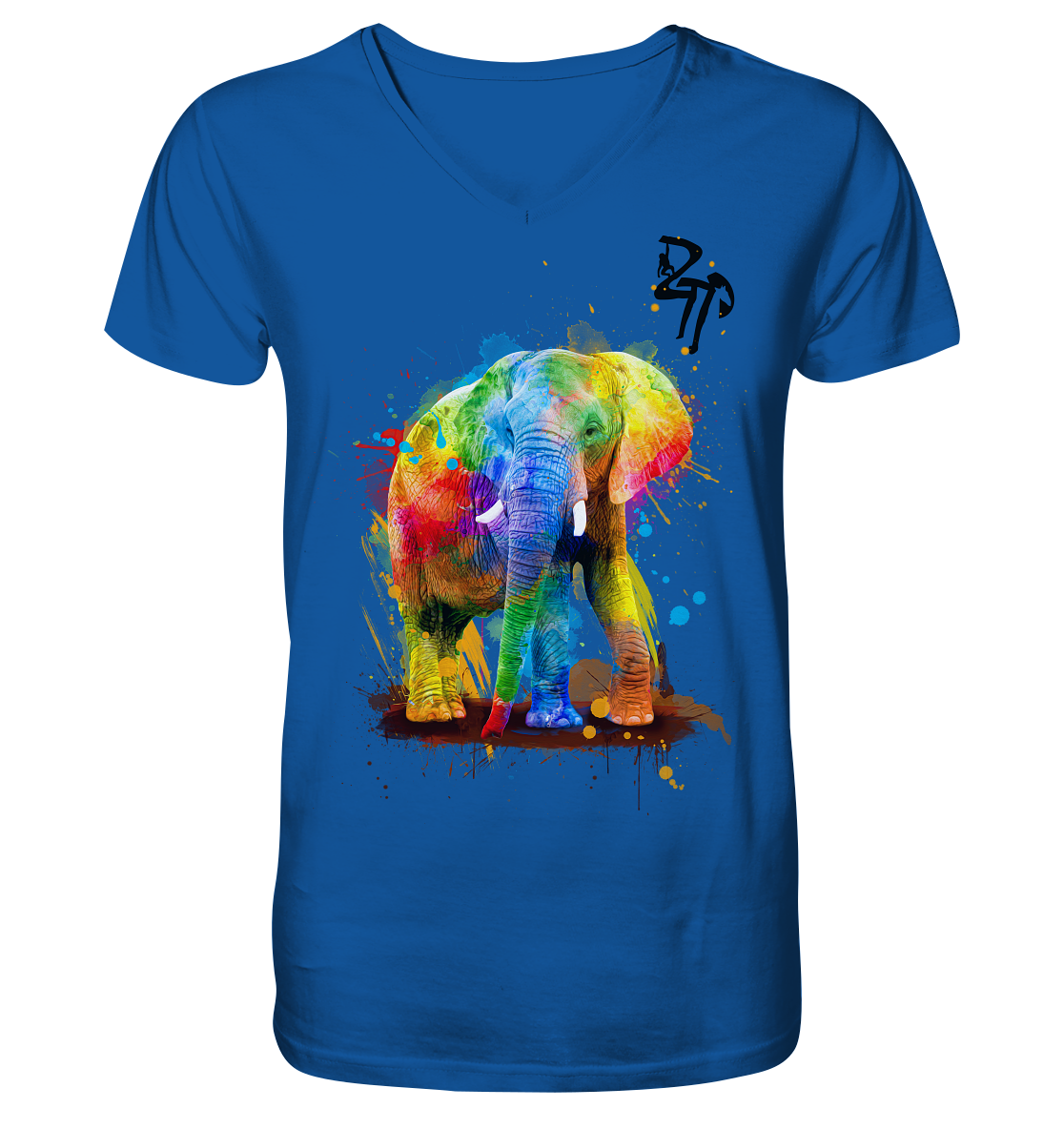 Irrelephant-Elefant - Mens Organic V-Neck Shirt