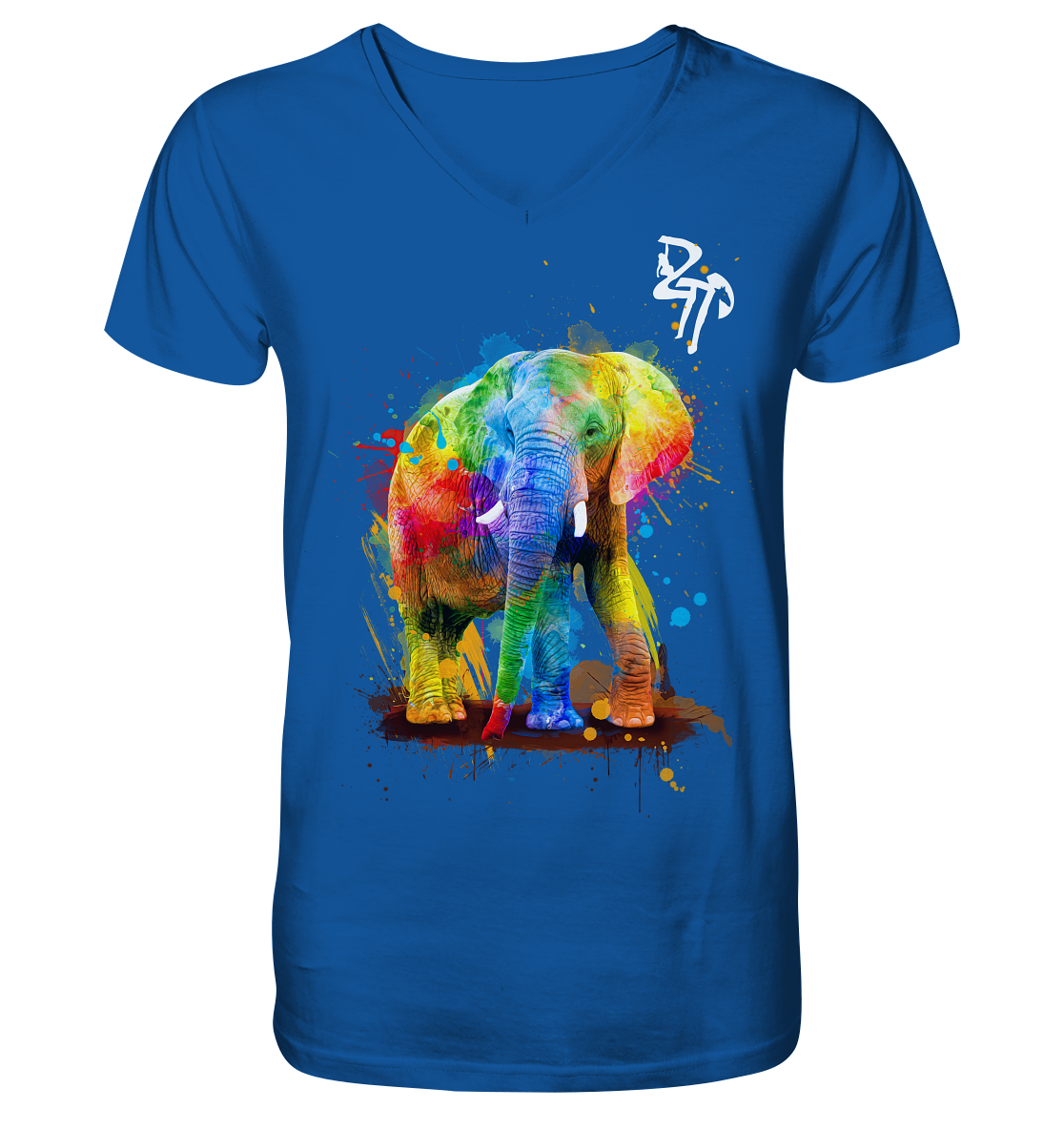 Irrelephant-Elefant dark - Mens Organic V-Neck Shirt