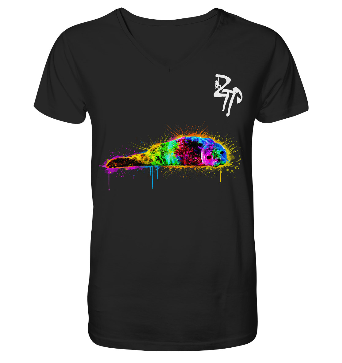 Seehund dark - Mens Organic V-Neck Shirt