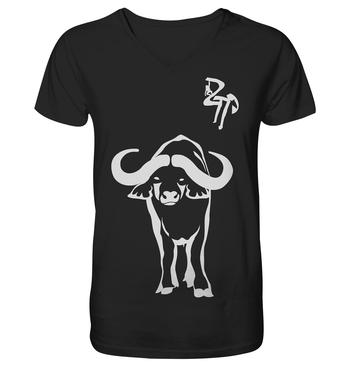 B & W Wasserbüffel - Mens Organic V-Neck Shirt