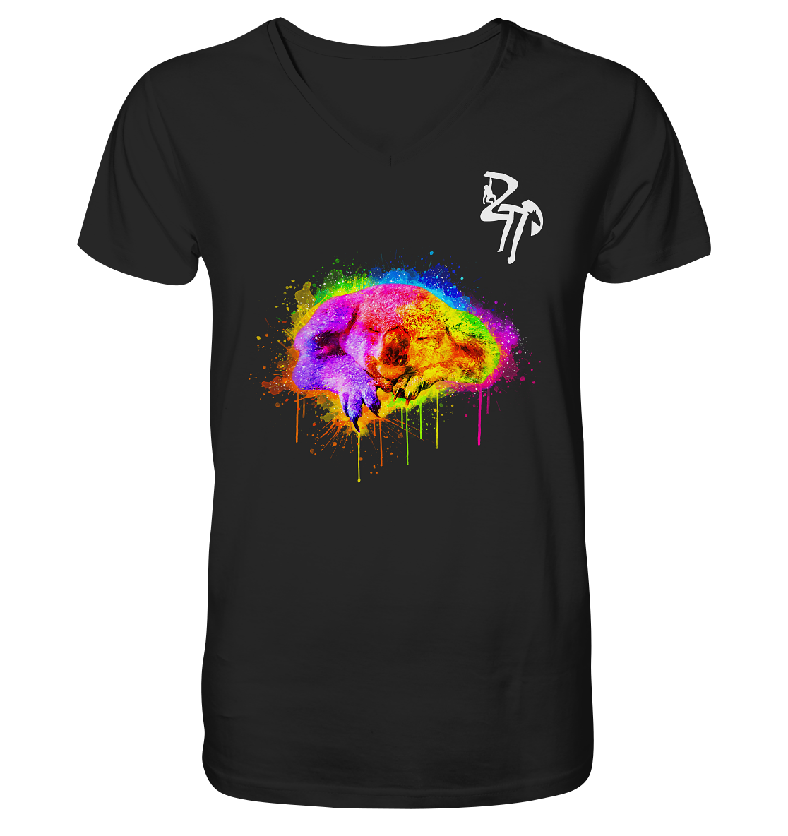 Koala schlafend dark - Mens Organic V-Neck Shirt