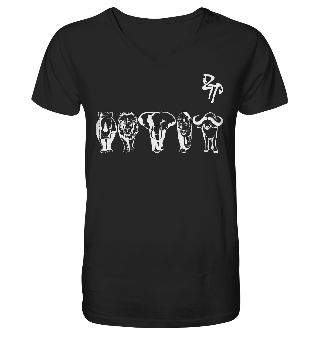 African big five - Mens Organic V-Neck Shirt