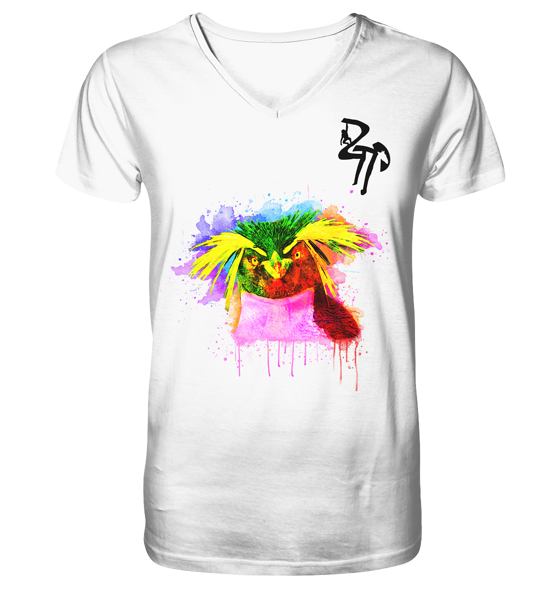 Felsenpinguin - Mens Organic V-Neck Shirt