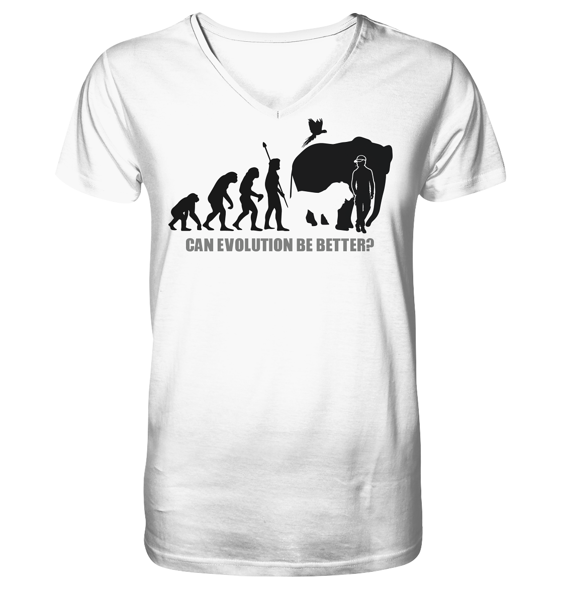 Evolution - Mens Organic V-Neck Shirt