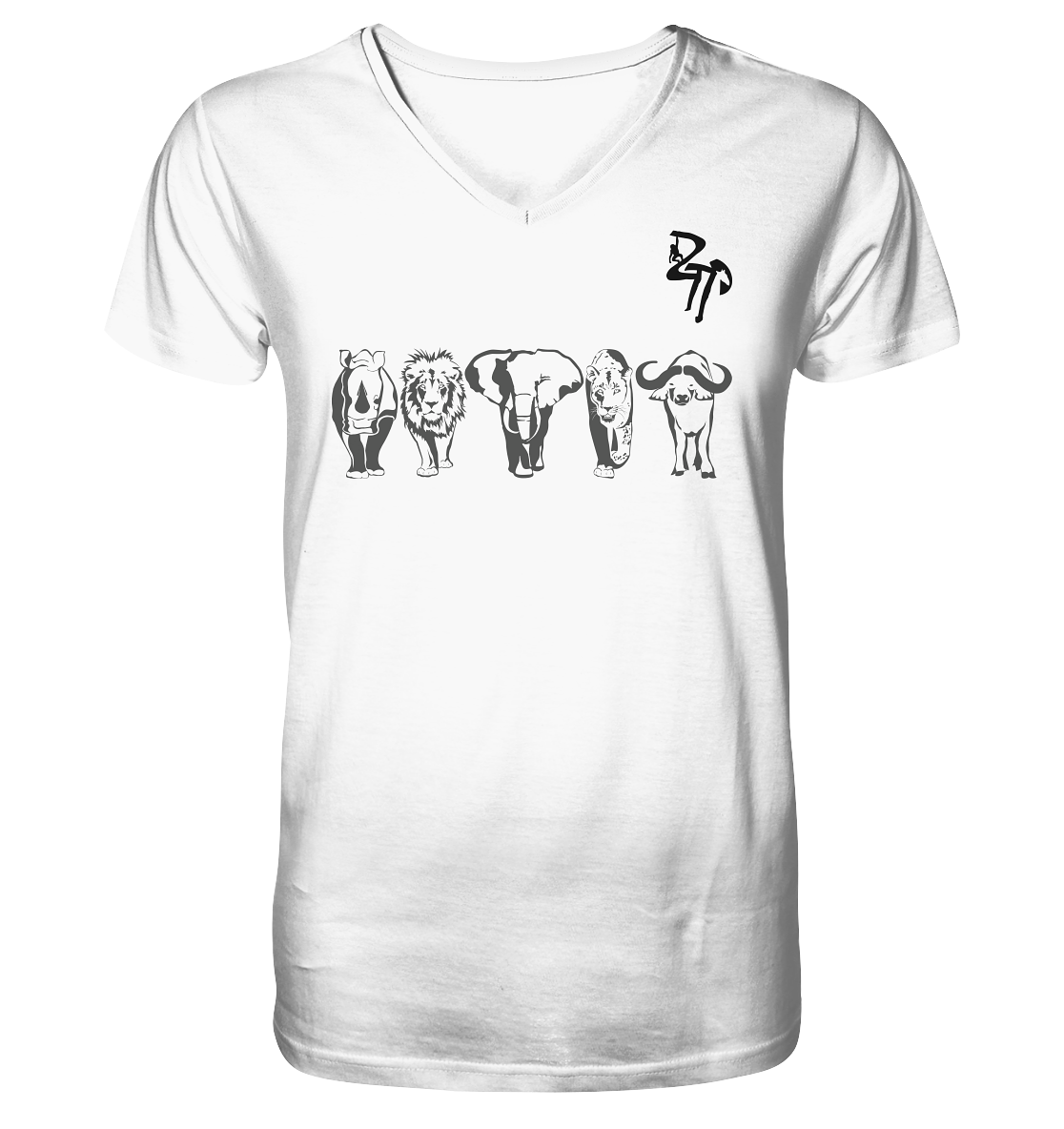 African big five - Mens Organic V-Neck Shirt