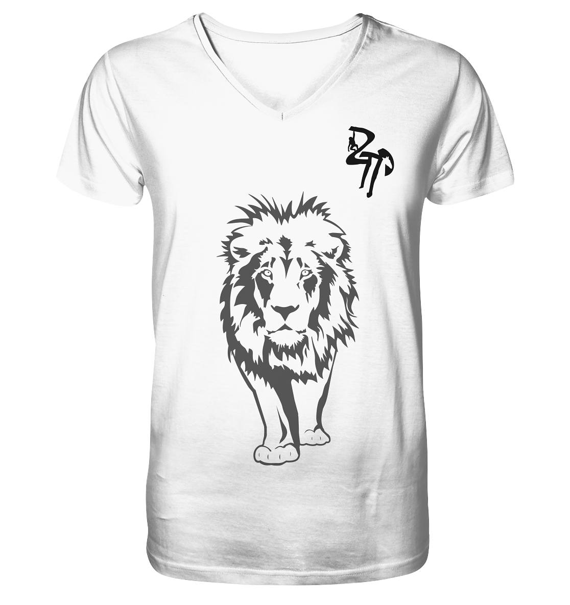 B & W Löwe - Mens Organic V-Neck Shirt