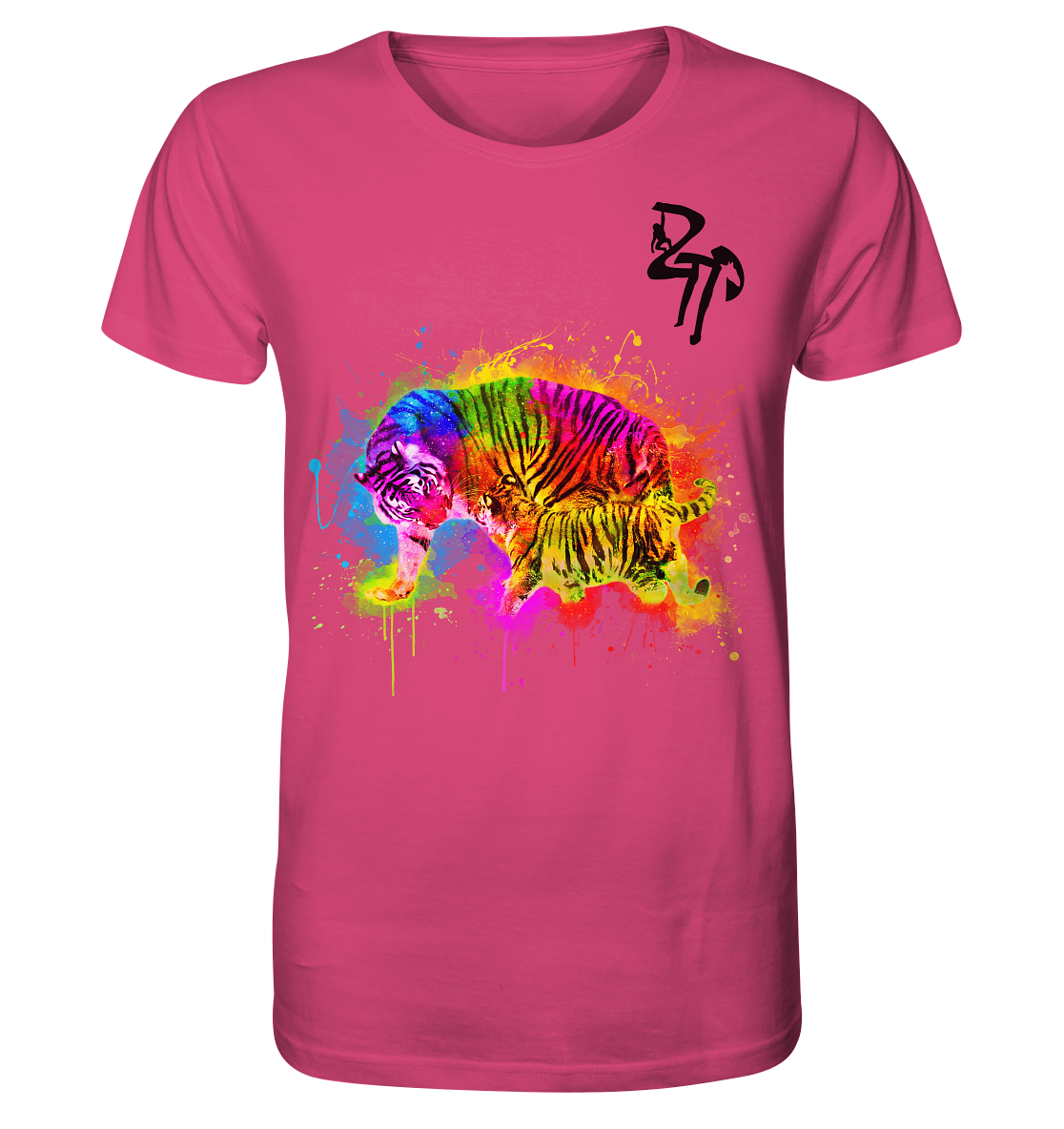 Tiger mit Welpen - Organic Shirt