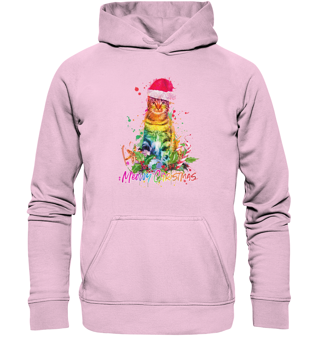 Christmas Cat - Basic Unisex Hoodie