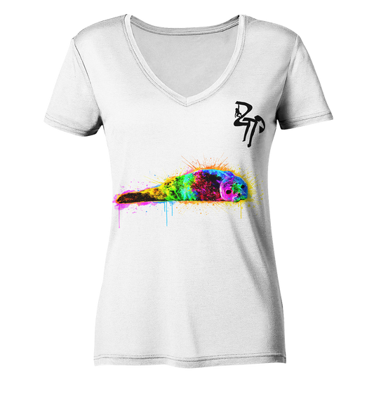 Seehund - Ladies Organic V-Neck Shirt