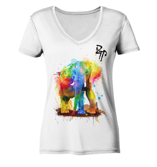 Irrelephant-Elefant - Ladies Organic V-Neck Shirt