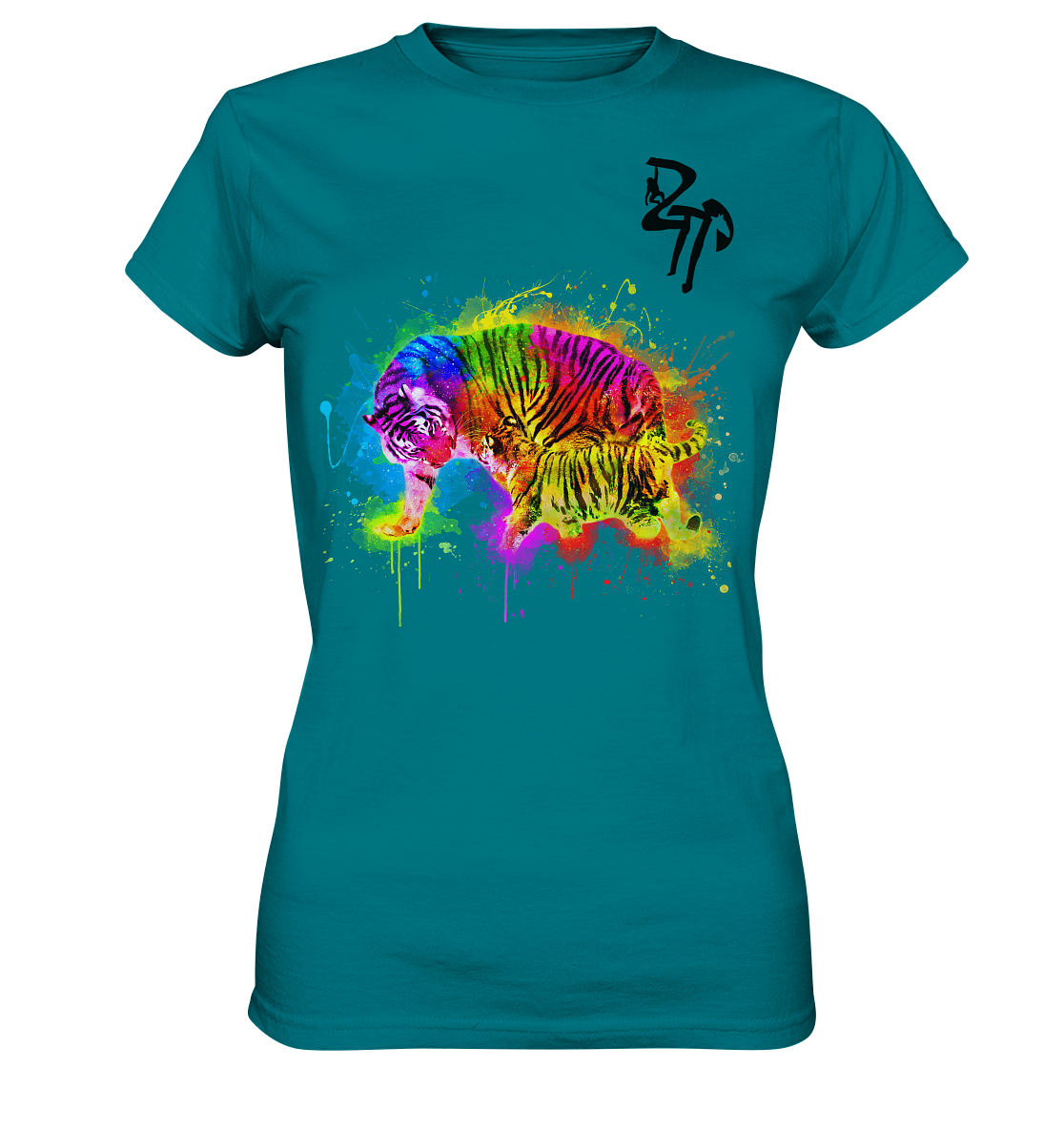Tiger mit Welpen - Ladies Premium Shirt