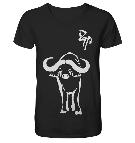 B & W Wasserbüffel - Mens Organic V-Neck Shirt