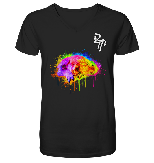 Koala schlafend dark - Mens Organic V-Neck Shirt