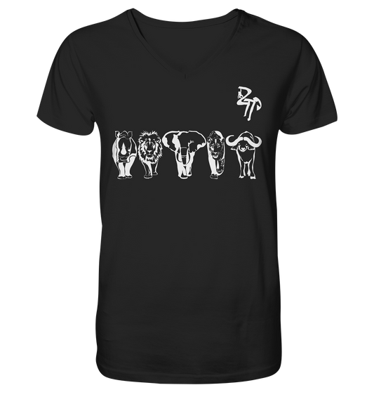 African big five - Mens Organic V-Neck Shirt
