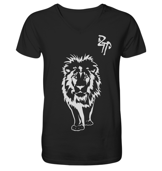 B & W Löwe - Mens Organic V-Neck Shirt