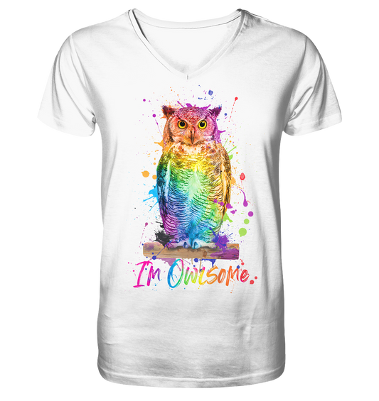 I´m Owlsome - Mens Organic V-Neck Shirt