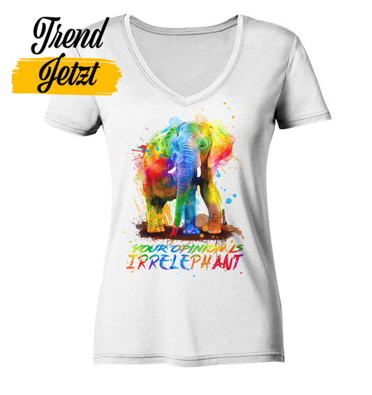 Irrelephant - Ladies Organic V-Neck Shirt