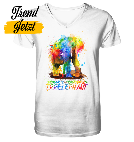 Irrelephant - Mens Organic V-Neck Shirt